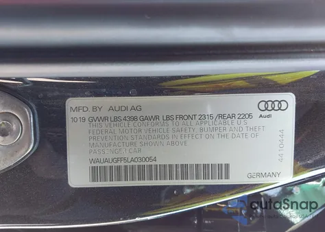 2020 Audi A3 Premium 40 Tfsi Front-Wheel Drive S Tronic z USA, uszkodzony, nr VIN WAUAUGFF5LA030054